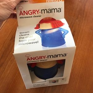 Angry Mama New Metro Microwave Cleaner Red Headed Blue Dress Mom Mommy Mother